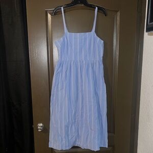 A New Day Light Blue and White Striped dress